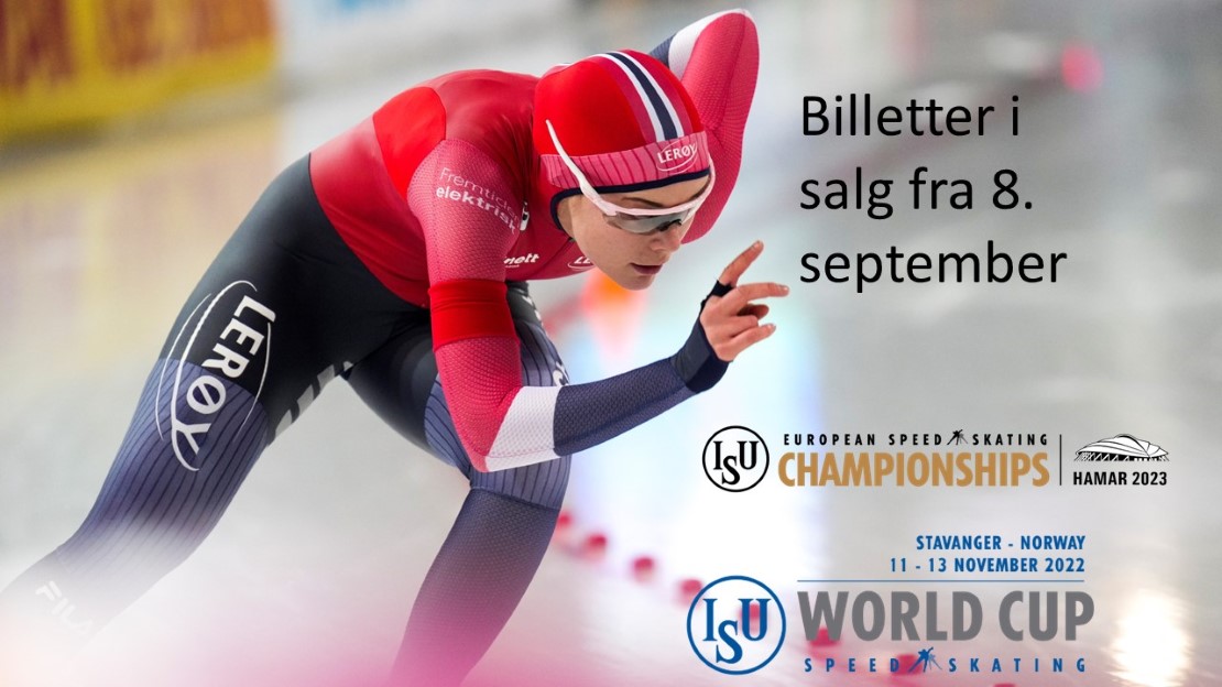 ISU World Cup and European Championships - ticket sale  from 8.September