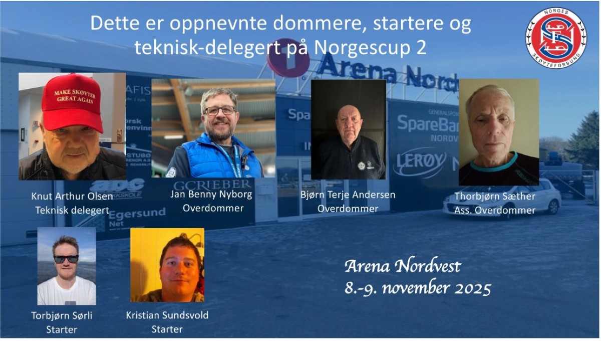 Officials oppnevnte til NC2 i Kristiansund
