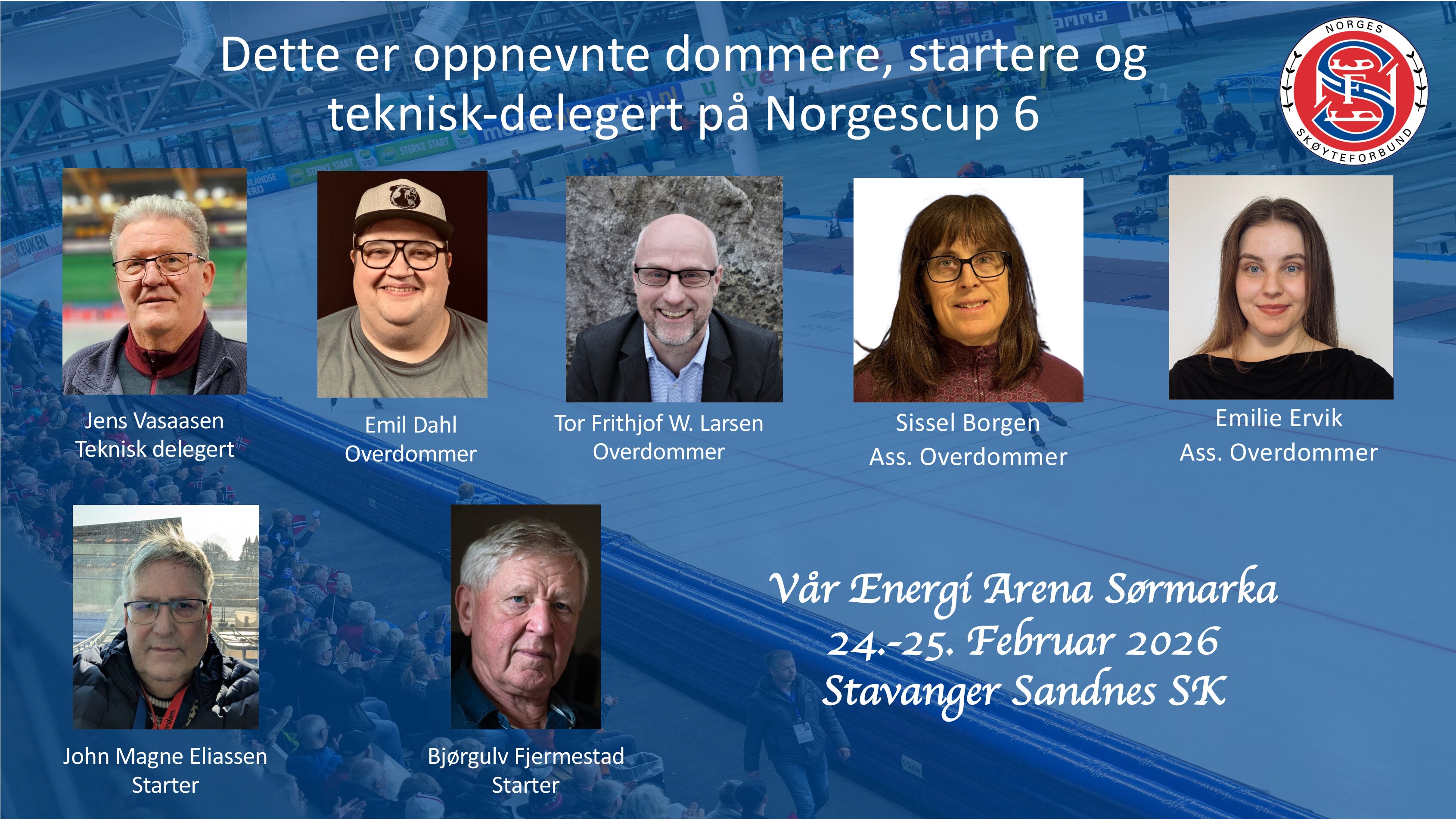 NC 6: rankinglister og oppnevnte officials