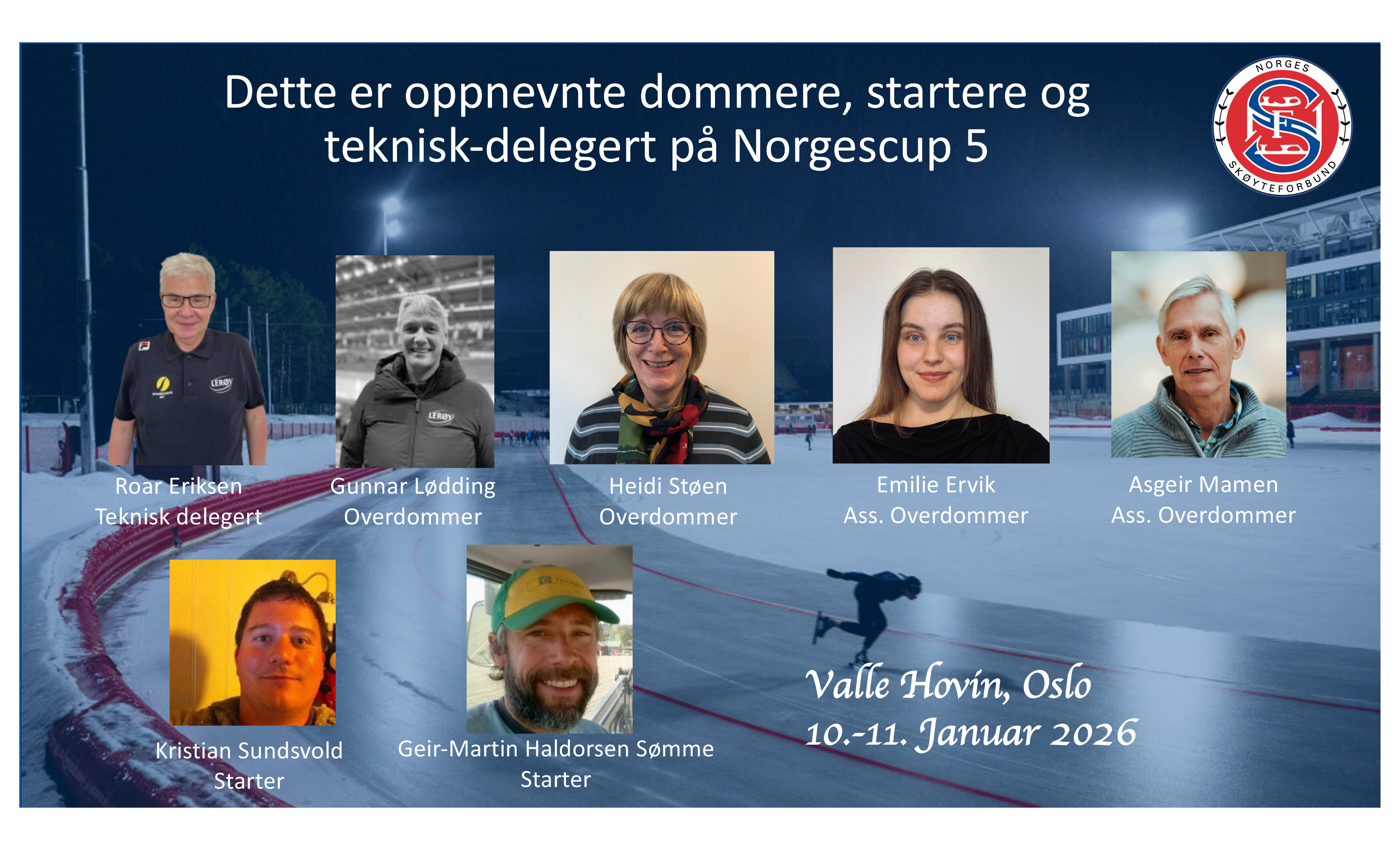 Officials oppnevnte til NC 5 i Valle Hovin